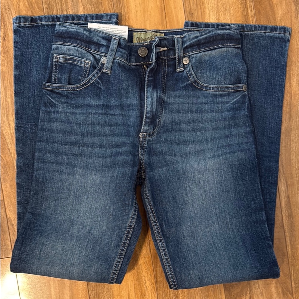 Wrangler Blue Straight Jeans Classic Style 14 slim